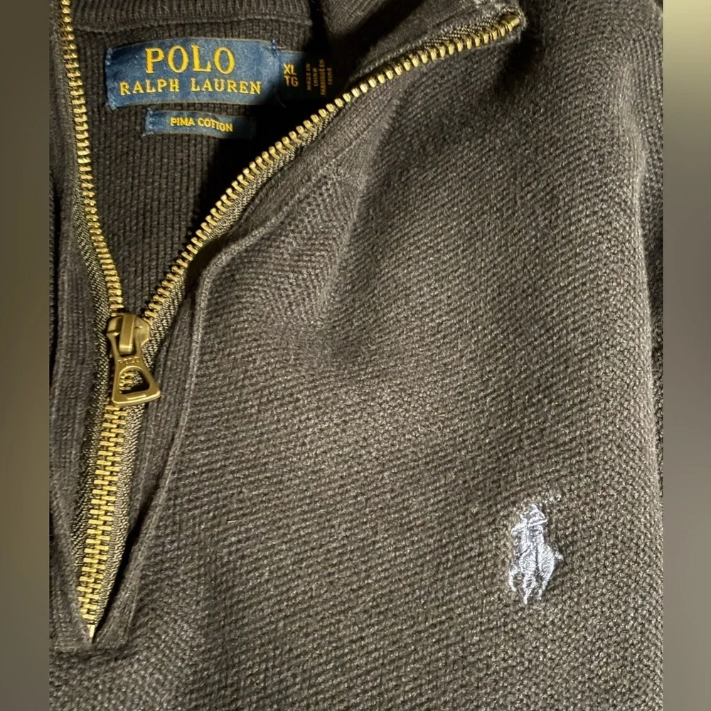 Ralph Lauren Kids XL Dark Blue Zip-Up Sweater